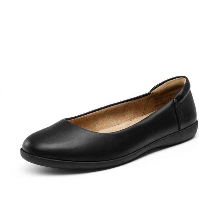 DREAM PAIRS Womens Comfortable Ballet Dressy Work Flats - Round Toe Slip on Office Shoes  Black - 8 (Sdfa2312w)