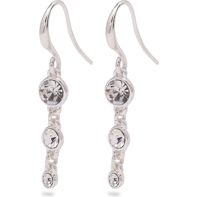 PILGRIM Lucia Recycled Crystal Earrings |Silver |One Size