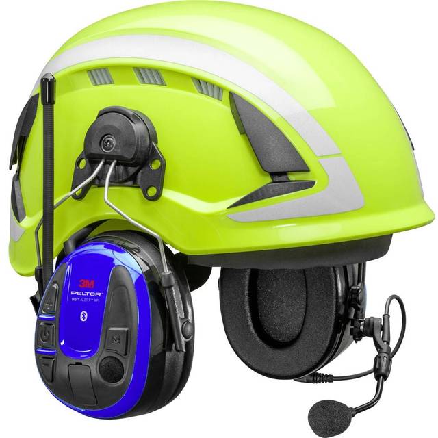 3M Peltor WS Alert XPI hörselskydd med hjälmfäste, blå, App, Bluetooth - Begränsat parti till superpris!