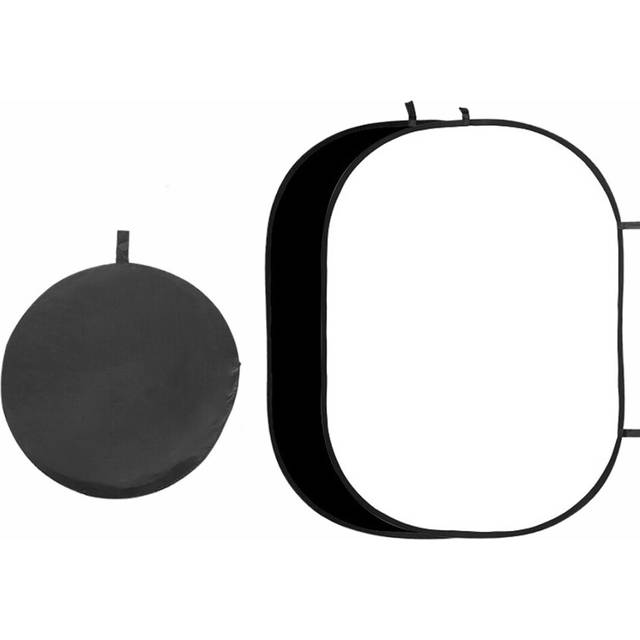 (150 X 100 cm, Black & White) Youngshion Collapsible Pop Up Photography Backdrop Chromakey Reversible Double Side Background Screen Panel with Carry b