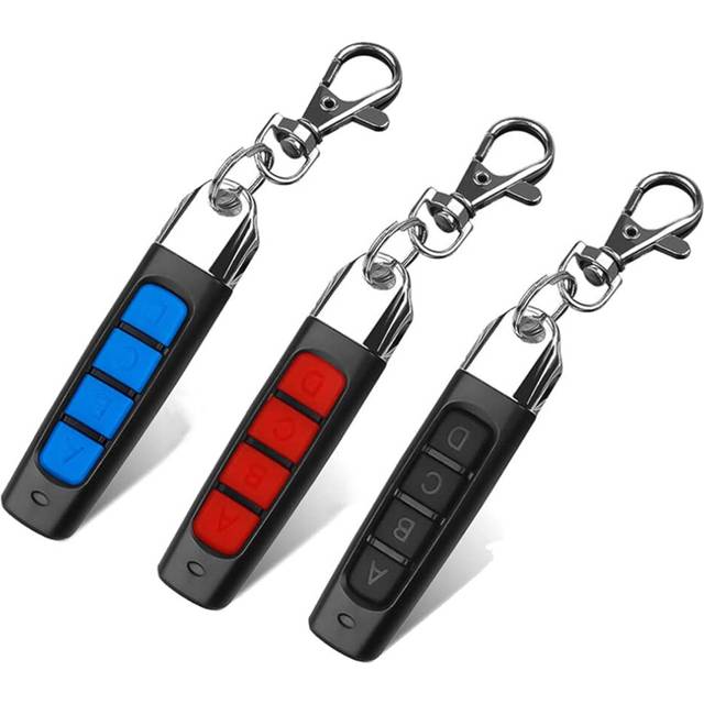 3 Pcs Universal 4 Key Buttons Garage Door Opener Remote Control Duplicator New Garage Gate Door Remote Control 433MHZ