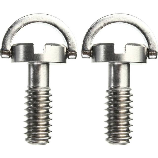 2X Long 1/4 inch D-Ring Screw Stainless Steel For Camera Tripod Quick Release Plate Silver