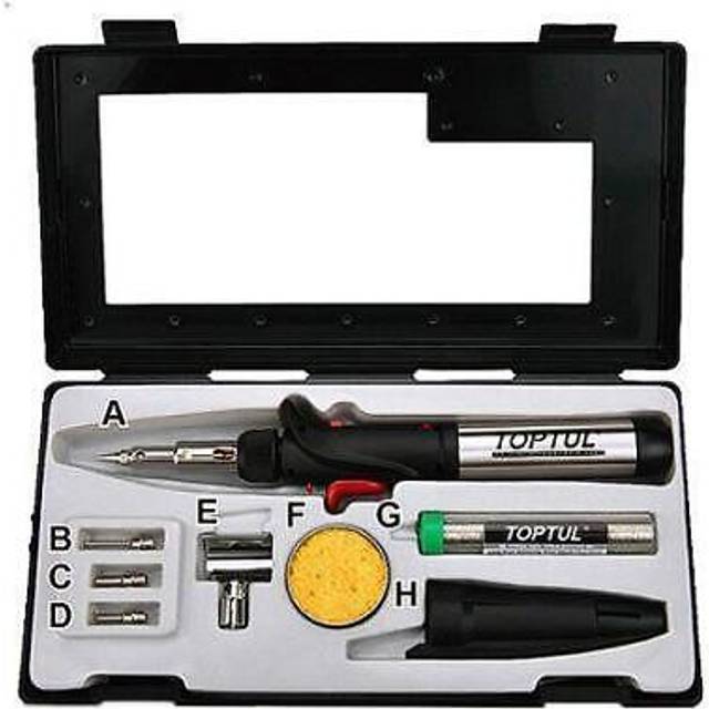 Toptul 8 piece gas soldering iron set egae0801