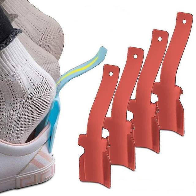 4pcs Lazy Shoes Helper Compatible Easy To Wear Shoes, Portable Shoe Lifting Helper Compatible Men Women And Kids, Sock Slider Handled Shoe