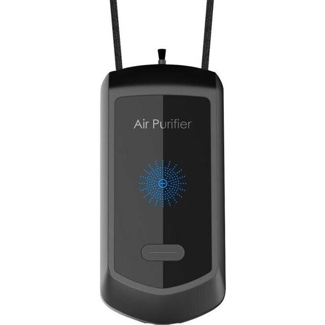 Portable Ozone Air Purifier Hanging Neck Negative Ion Air Purifier for Home Car 12000W/cm Anion Concentration