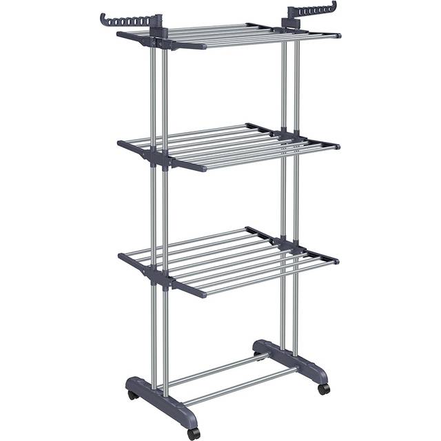Songmics 4-tier Foldable Clothes Drying Rack ,grey, Grey