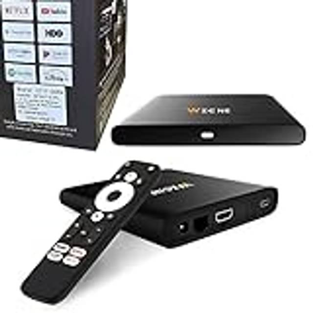 Leyf 4K Android TV-box original licensierad av Google LLC och Netflix, Disney, Prime Video WiFi, Type-C, HDMI 2.1, USB 3.0, Ethernet, MicroSD/Smart Tv, Chromecast, YouTube