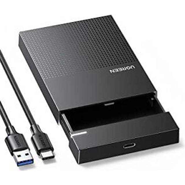 UGREEN 2,5 tums USB 3.1 SATA Hårddiskhölje 6Gbps för SSD och HDD, UASP Stöd, med USB 3.1 Kabel