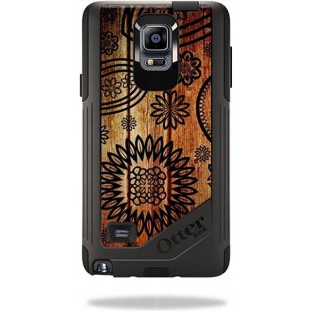 MightySkins OTCSGNOT4-Wooden Floral Skin for Otterbox Commuter Galaxy Note 4 Case Wrap Cover Sticker - Wooden Floral