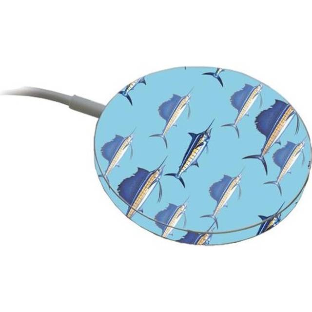 MightySkins APMACH-Billfish Stripes Skin Compatible with Apple MagSafe Charger - Billfish Stripes