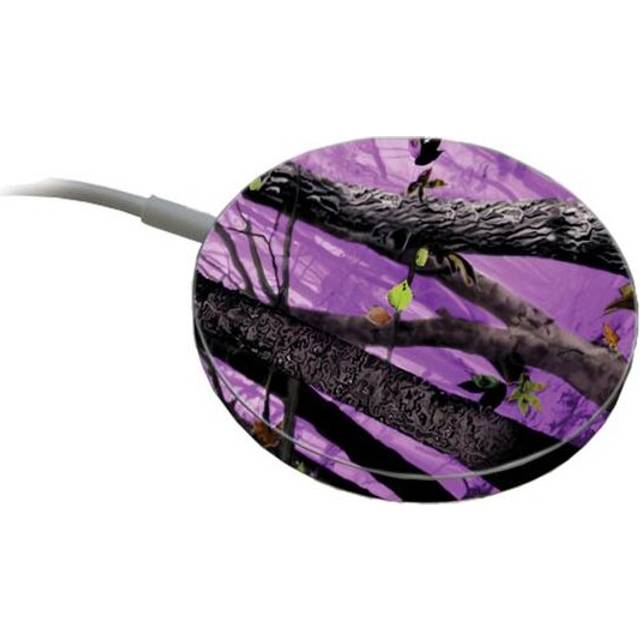 MightySkins APMACH-Purple Tree Camo Skin Compatible with Apple MagSafe Charger - Purple Tree Camo