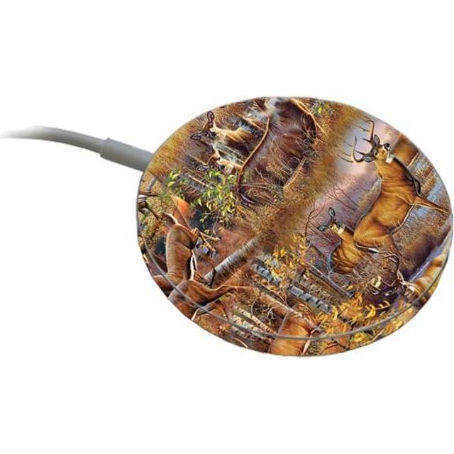 MightySkins APMACH-Deer Pattern Skin Compatible with Apple MagSafe Charger - Deer Pattern