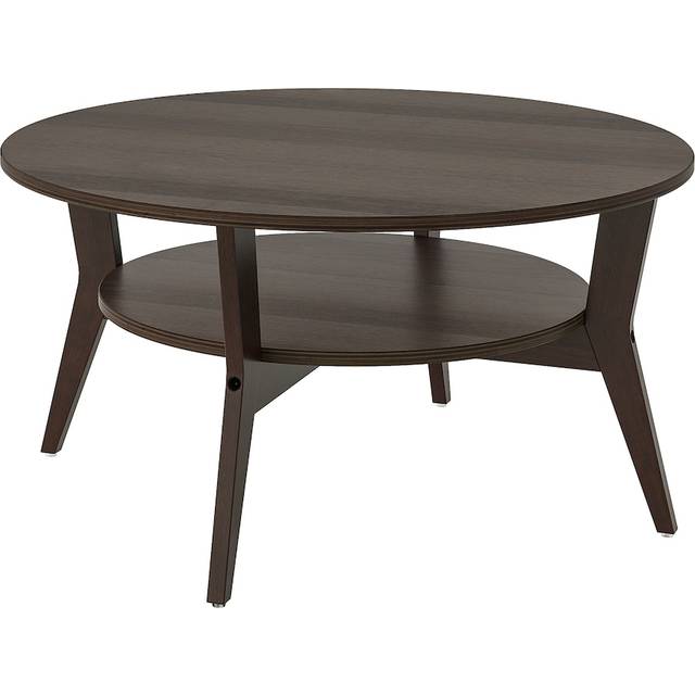 JAKOBSFORS soffbord, mörkbrun betsad ekfaner, 80 cm