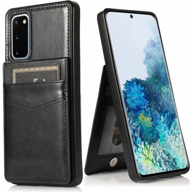 Samsung S20 Mobilskal Korthållare 5-FACK Retro V3 - Svart