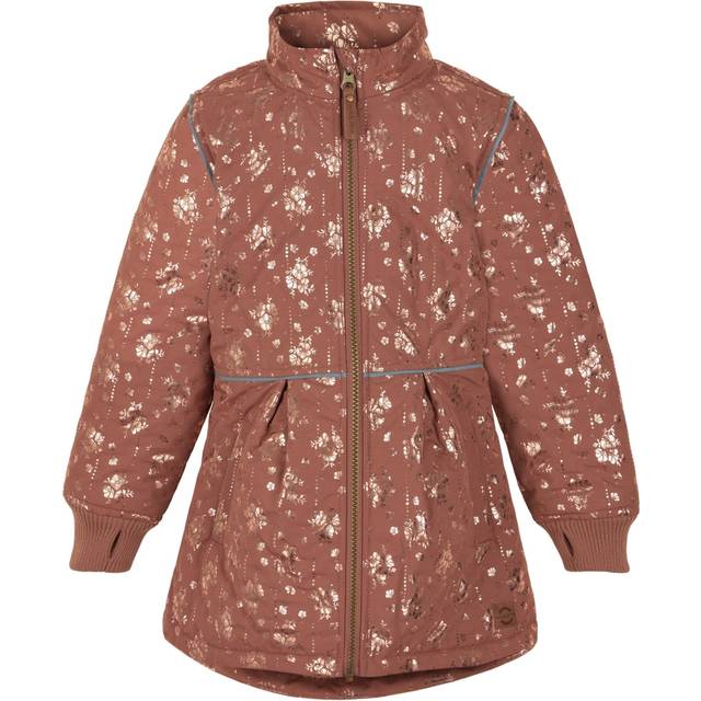 Mikk-Line Printed Thermal Jacket - Russet (4218)