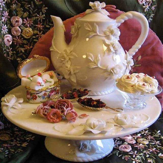 Diy Diamond Embroidery Teapot House Full Diamond Painting for The Bedroom 30x30CM
