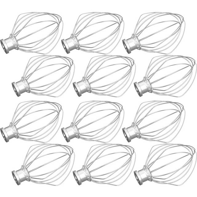 12 Pack Stainless Steel Wire Whip Mixer Attachment for K45WW Flour Cake Balloon Whisk Egg Cream Stirrer
