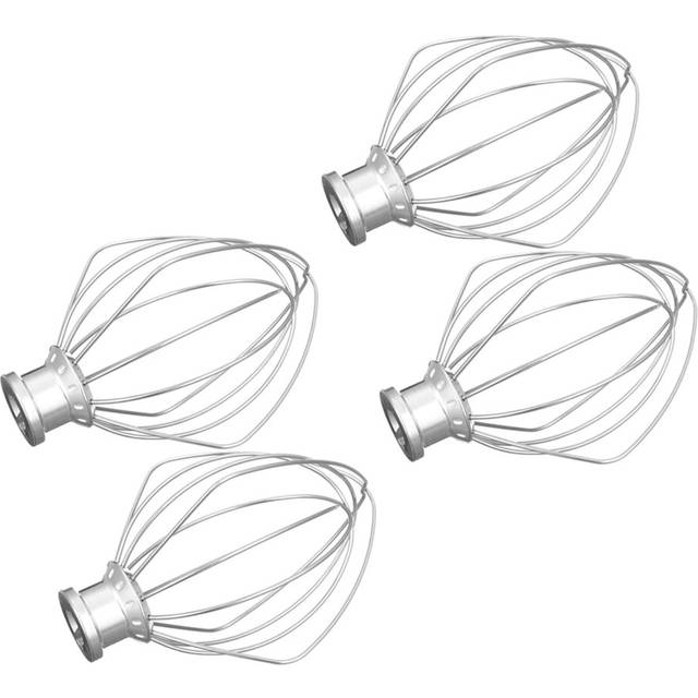 4 Pack Stainless Steel Wire Whip Mixer Attachment for K45WW Flour Cake Balloon Whisk Egg Cream Stirrer