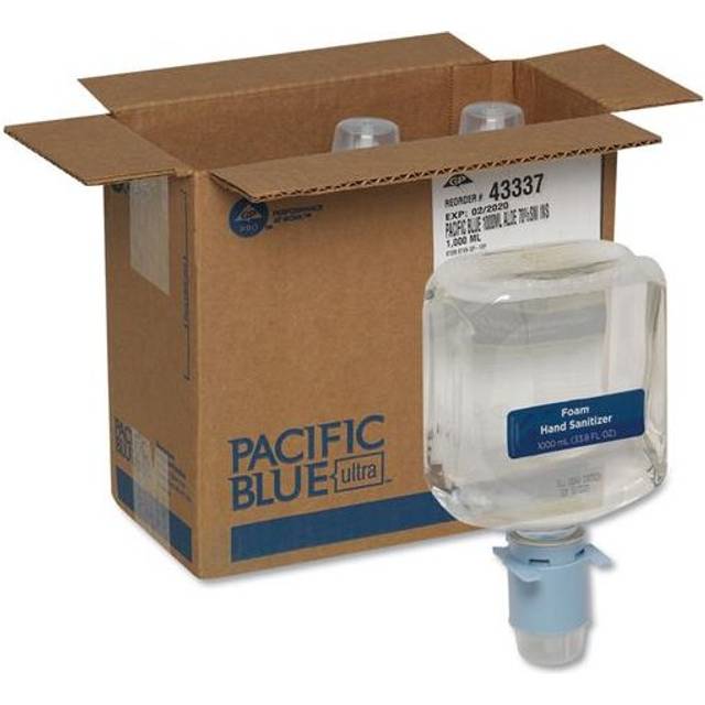 Georgia Pacific Professional GPC43337 Ultra Automated Sanitizer Dispenser Refill Foam Hand Sanitizer, Blue - Pack of 3