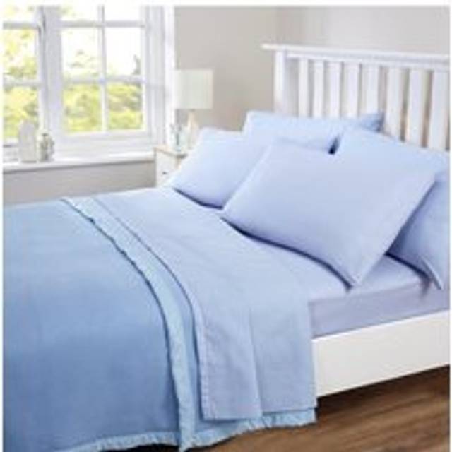 Plain Poly/Cotton Sheet Set - Blue - King