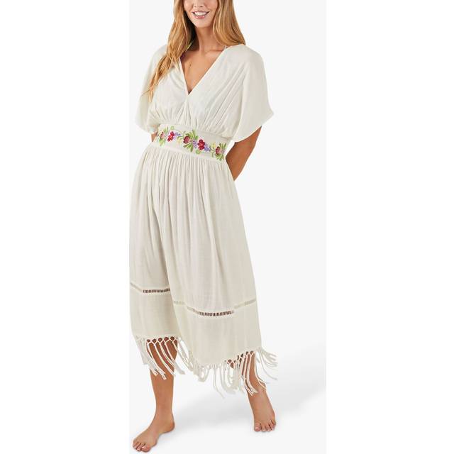 Accessorize Embroidered Tassel Kaftan - Sand