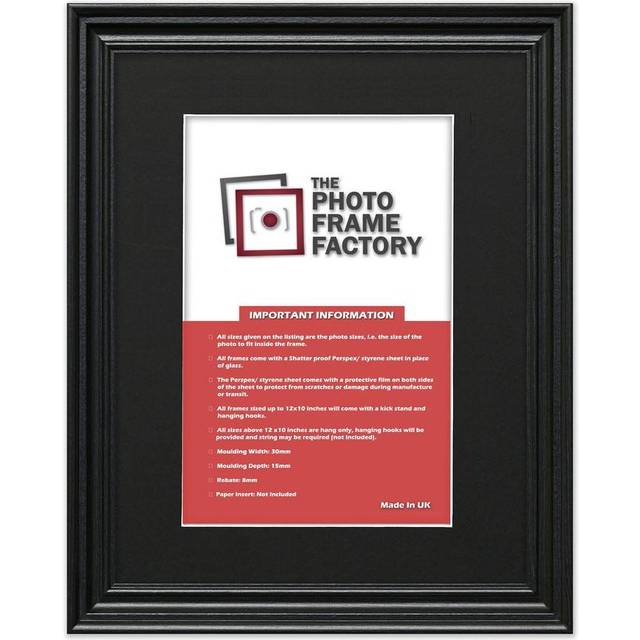 (Black Frame Black Mount, 40x40CM Pic (50x50CM Frame)) Picture Frames Swept Style Photo Frames Poster Frames With Multicolored Mounts