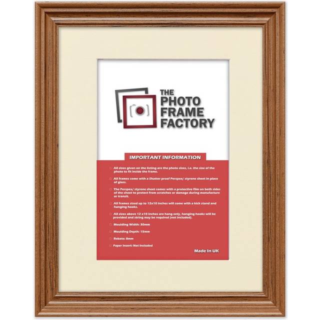 (Dark Oak Frame Ivory Mount, 5x5 Pic (7x7 Frame)) Picture Frames Swept Style Photo Frames Poster Frames With Multicolored Mounts