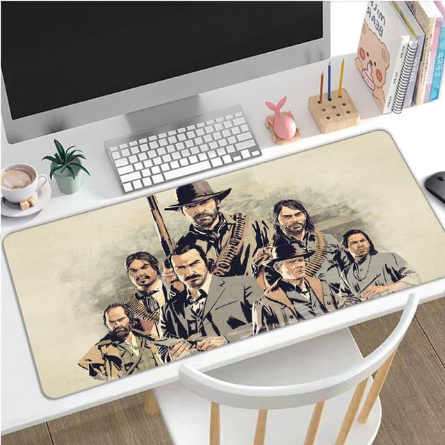 (a-A9 300x700x2mm) Red Dead Redemption 2 Gaming Keyboard Mouse Pad Pc Gamer Girl Desk Mat Xxl Anime Cute Mausepad Computer Accessories Mousepad