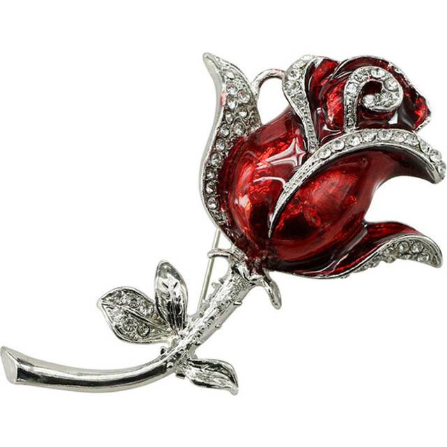 USB Flash Drive 128GB Crystal Rose Flowers Brooch Pendrive Memory Storage USB Stick Pen Drive for Ladies