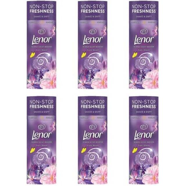 Lenor Laundry Perfume In-Wash Scent Booster Beads Exotic Bloom, Non-Stop Freshness, 176g (Pack of 6)