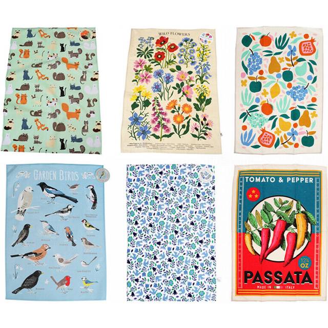 Rex london wild flowers tea towel