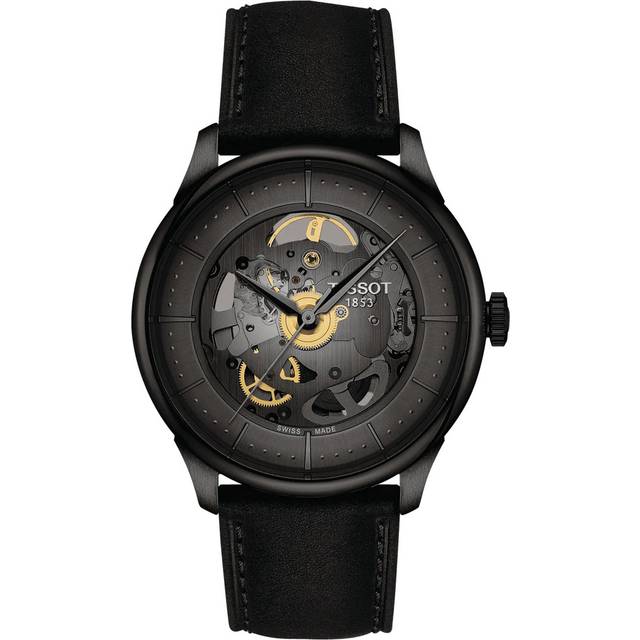 TISSOT Chemin Des Tourelles Skeleton 39MM Men's Watch T139.836.36.441.00 / T1398363644100 - Gunmetal - 39 mm