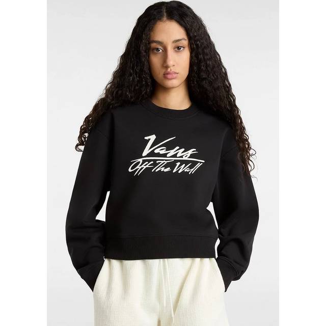 Go Anyplace Crop Sweatshirt in Black - M