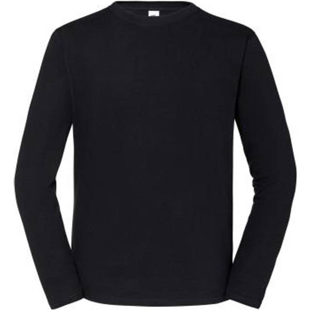(S, White) Fruit of the Loom Mens Iconic Premium Long-Sleeved T-Shirt