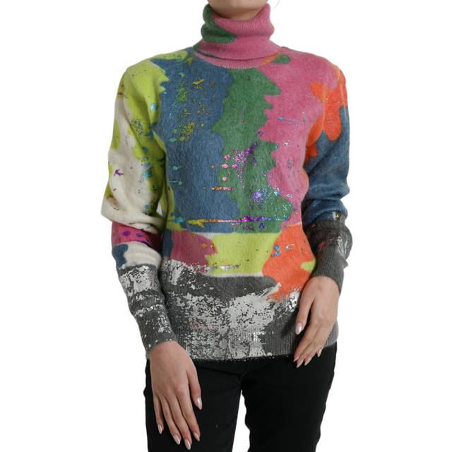 Dolce & Gabbana Multicolor Mohair Turtleneck Pullover Sweater - IT42|M