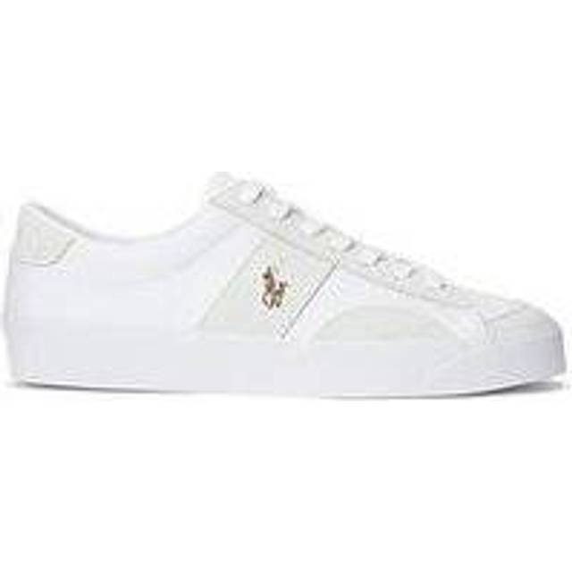 Polo Ralph Lauren Men's Sayer Canvas Low Top Trainers - White - UK 7