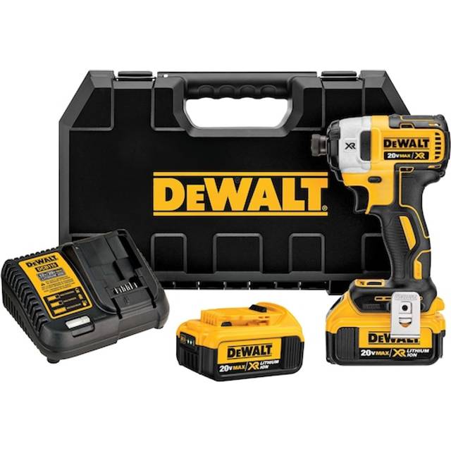 DCF887M2 Cordless 18V Brushless Impact Driver With 2x4Ah Batts, Charger And Case - Dewalt