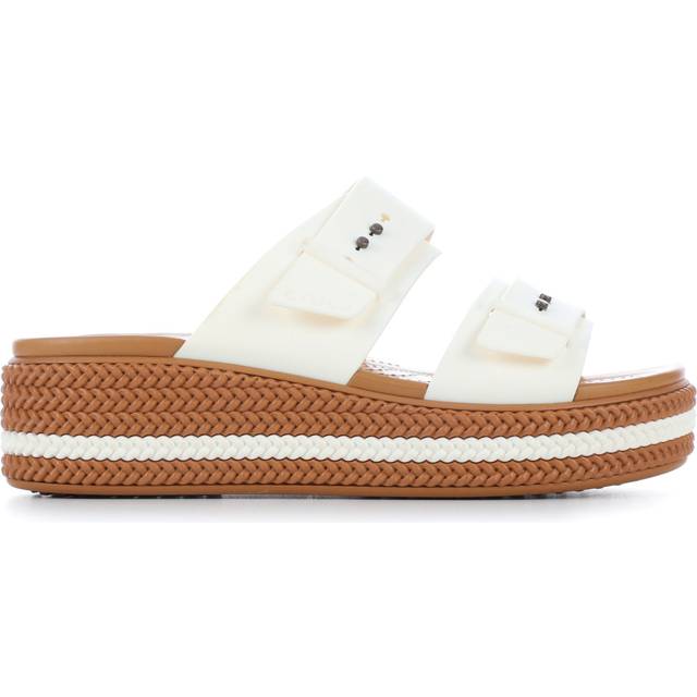 Crocs | Women | Brooklyn Woven Buckle | Sandals | Chalk | 9
