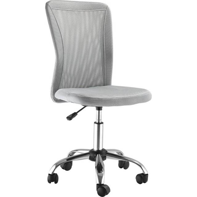 Vinsetto Mesh Office Chair with Height Adjustable, Swivel Wheels, Ergonomic Office Mesh Task Chair, Armless, Mid Back, Grey Aosom UK