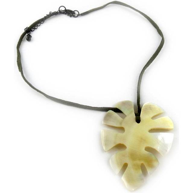 Les Trésors De Lily [D8271] - Designer Necklace 'Indian Summer' Pearly Brown beige