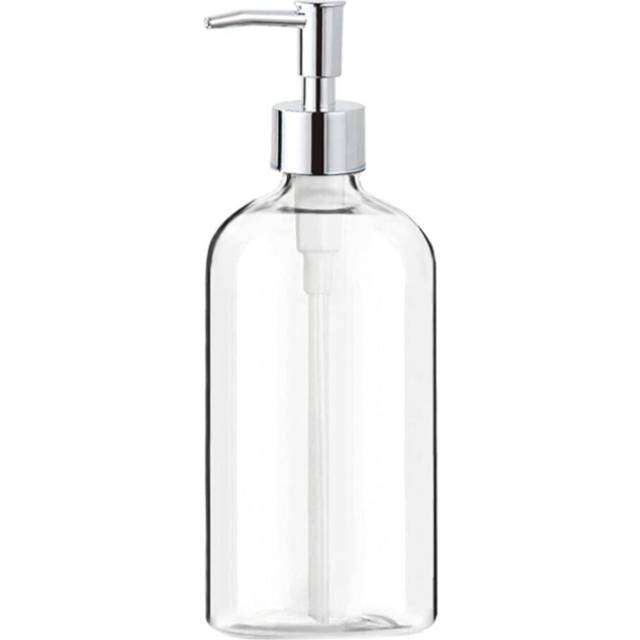 Soap Dispenser Clear Glass Soap Dispenser with Pump 16 Oz Refillable Liquid Hand Soap Dispenser for Bathroom Kitchen