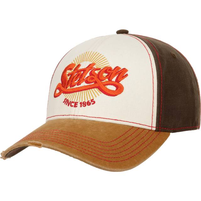 Stetson - Beige adjustable Keps - Baseball Cap Vintage Distressed Beige Leaves Adjustable @ Hatstore