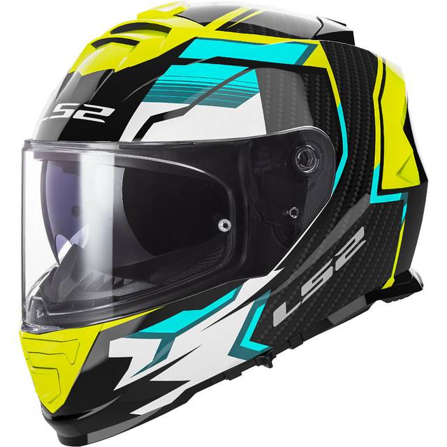 LS2 FF800 Storm II Tracker Helmet, black-yellow, Size XL for Men