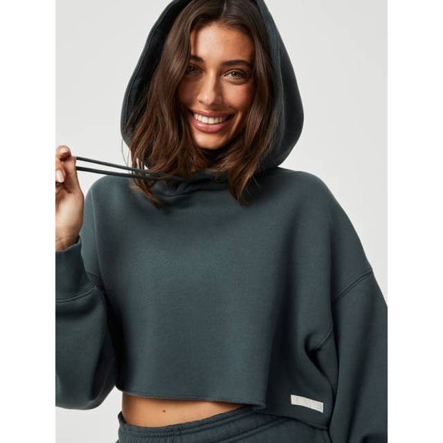 Björn Borg Studio Oversized Cropped Hoodie Green, S