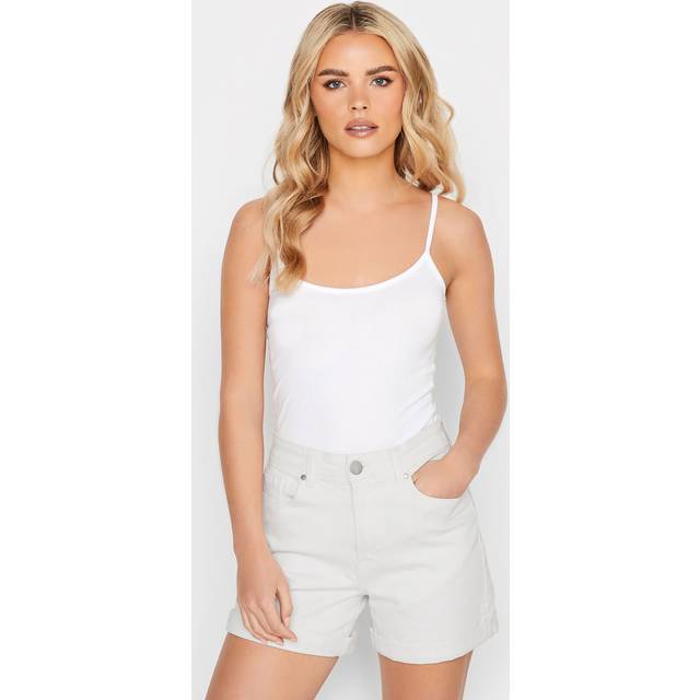 Pixiegirl Petite White Mom Denim Shorts 6 Pixiegirl | Petite Women's Denim Shorts