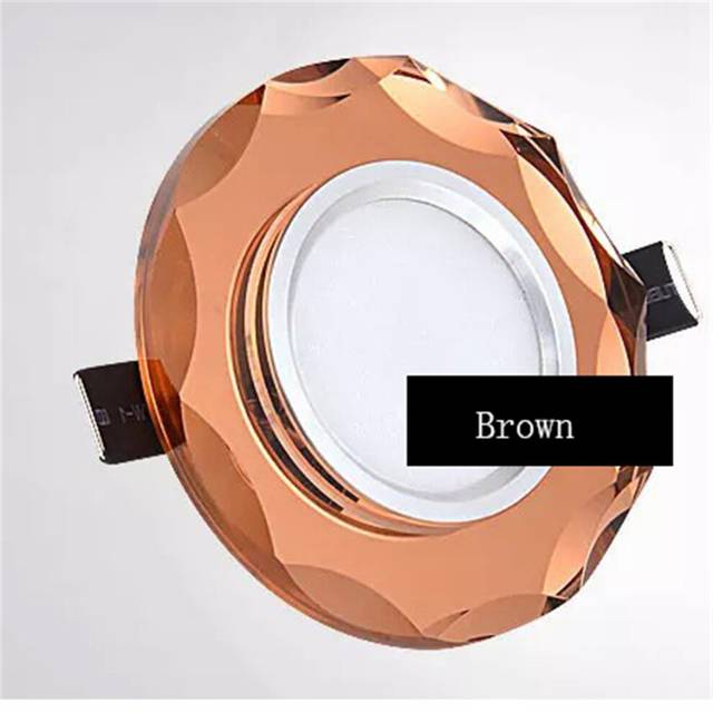 (A1, 3w) European Luxury Crystal Gold Black White Led Downlight