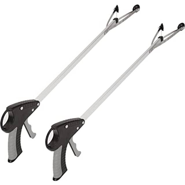 Suction Cup Reacher Grabber - 32 Inch Heavy Duty Mobility Grip Hand Aid - Handle Tool Light Bulb Remover, Long Handled