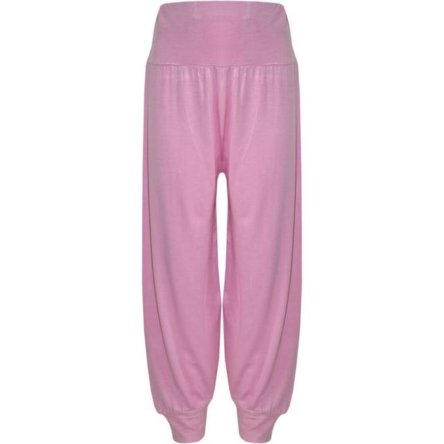 (9-10 Years, Baby Pink) Kids Girls Ali Baba Style Plain Color Fashion Trendy Trouser 2-13 Years