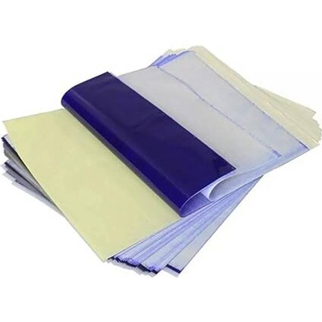 Tattoo Transfer Paper A4 Temporary Tattoo Thermal Carbon Copy Paper for Artist, Tattooists (100pcs)