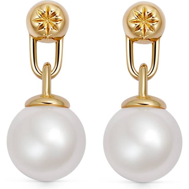 Gold Aurora Pearl Drop Stud Earring